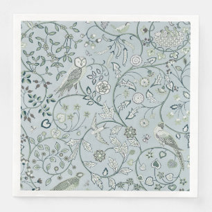 SERVIETTE EN PAPIER PAPIER NAPKIN : WILLIAM MORRIS : OWL & PHÉASANT