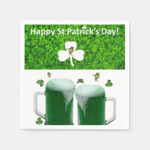 Serviette En Papier Papier Napkins Bière de la fête de St. Patrick