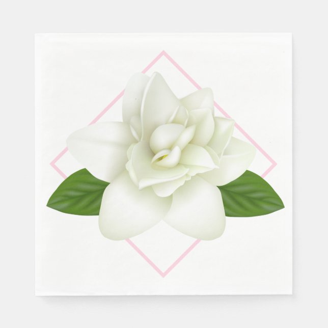 Serviette En Papier Papier Napkins-Gardenia (Devant)