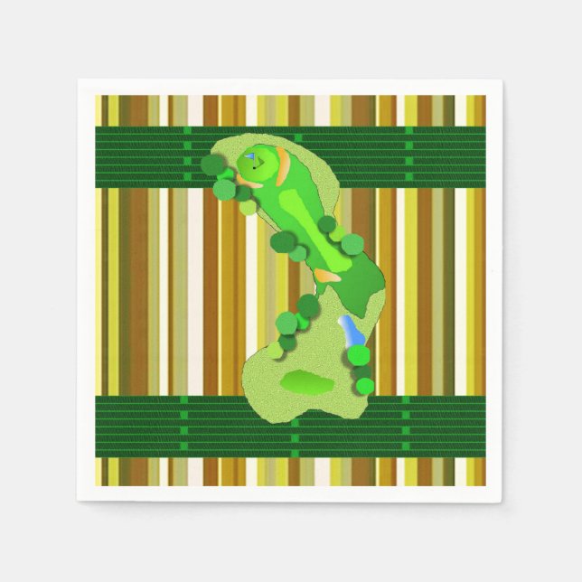 Serviette En Papier Papier Napkins Golf (Devant)