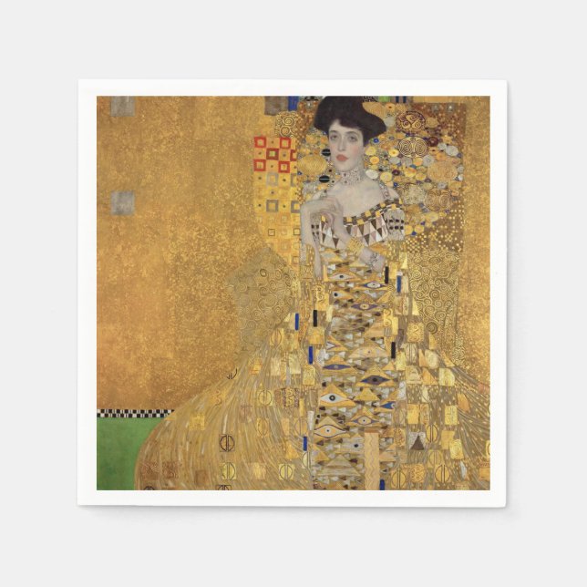 SERVIETTE EN PAPIER PAPIER NAPKINS : GUSTAV KLIMT : ADELE BLOCH BAUER (Devant)