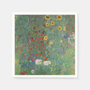 SERVIETTE EN PAPIER PAPIER NAPKINS : GUSTAV KLIMT : JARDIN DE LA FERME