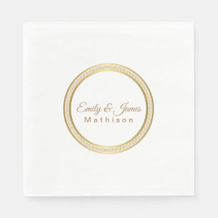 Serviette En Papier Papier Napkins-Or Cercle éternel serviettes