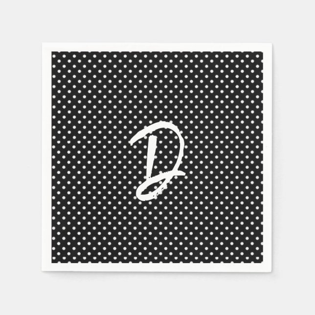 Serviette En Papier Papier Napkins Polkadot (Devant)