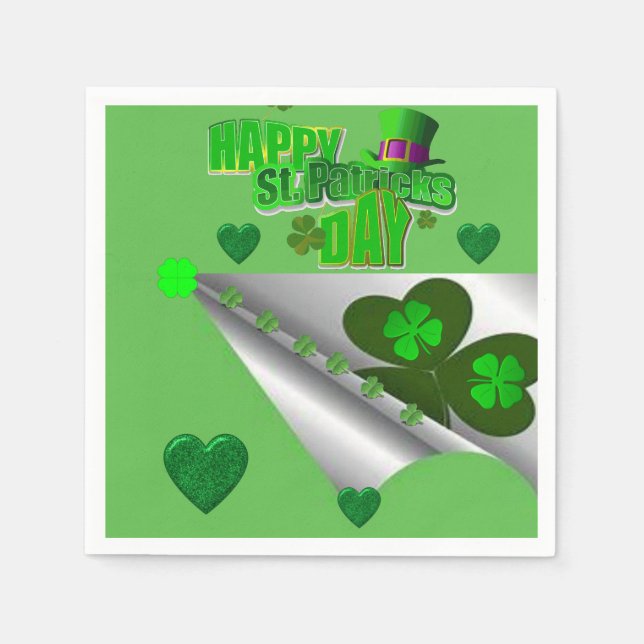 Serviette En Papier Papier Napkins St. Patrick's Day (Devant)