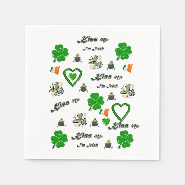 Serviette En Papier Papier Napkins St. Patrick's Day (Devant)