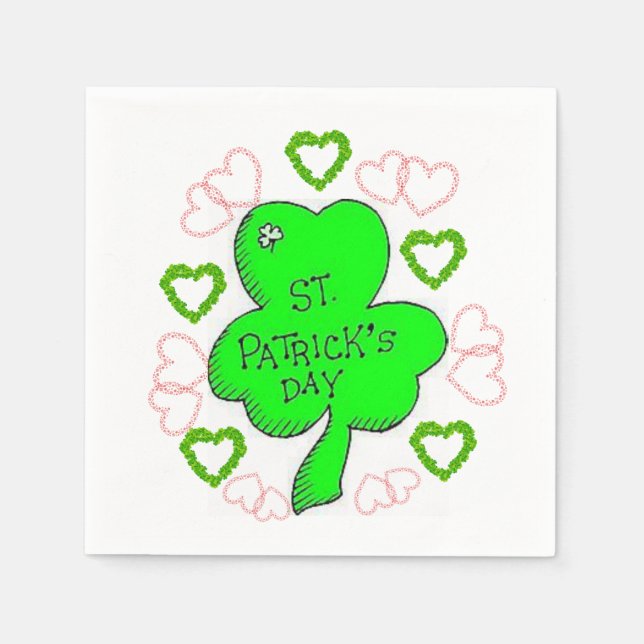 Serviette En Papier Papier Napkins St. Patrick's Day (Devant)
