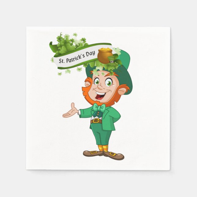 Serviette En Papier Papier Napkins St. Patrick's Day (Devant)
