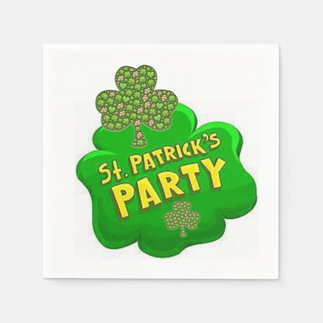 Serviette En Papier Papier Napkins St. Patrick's Day (Devant)