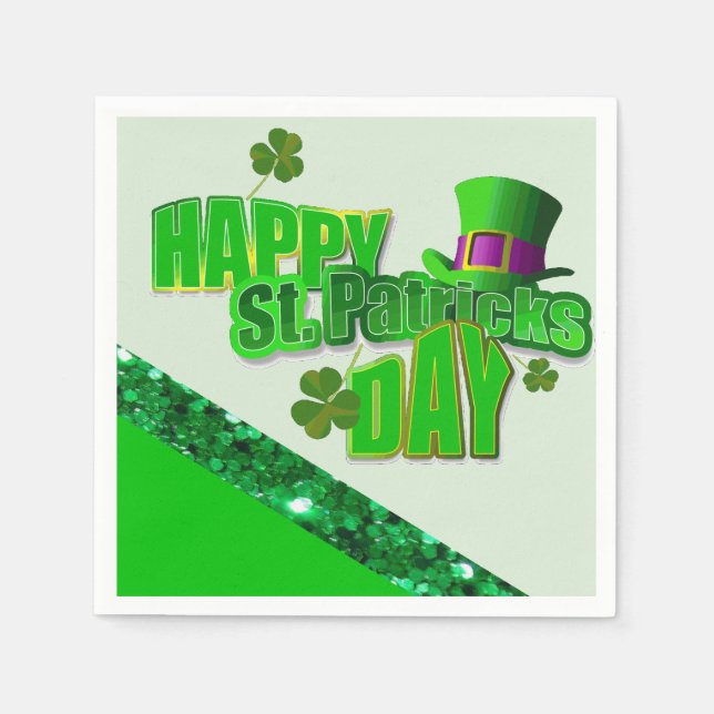 Serviette En Papier Papier Napkins St. Patrick's Day (Devant)