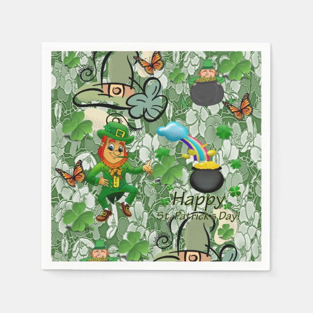 Serviette En Papier Papier Napkins St. Patrick's Day (Devant)