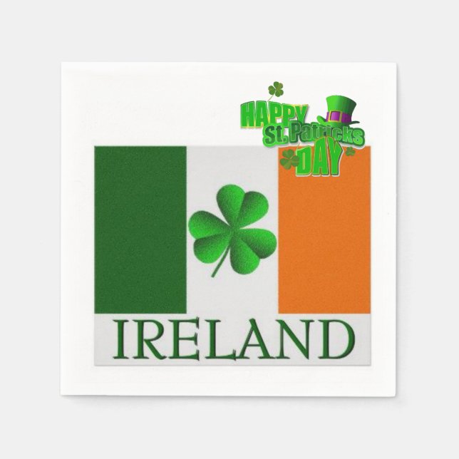 Serviette En Papier Papier Napkins St. Patrick's Day (Devant)