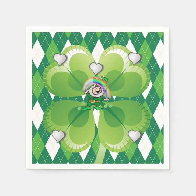 Serviette En Papier Papier Napkins St. Patrick's Day (Devant)