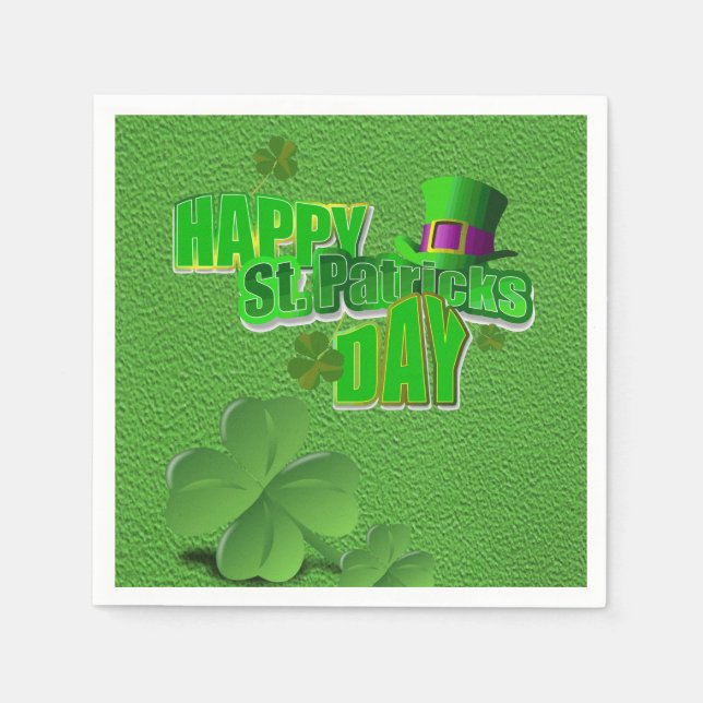 Serviette En Papier Papier Napkins St. Patrick's Day (Devant)