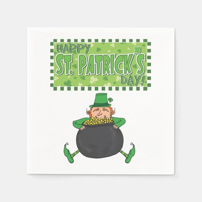 Serviette En Papier Papier Napkins St. Patrick's Day (Devant)