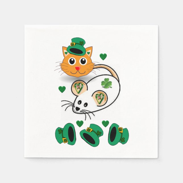 Serviette En Papier Papier Napkins St. Patrick's Day (Devant)