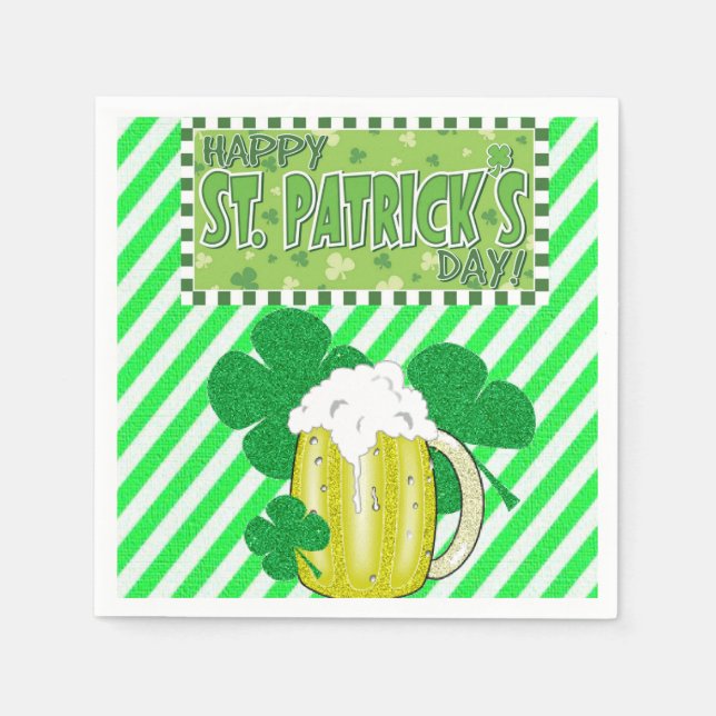 Serviette En Papier Papier Napkins St. Patrick's Day (Devant)