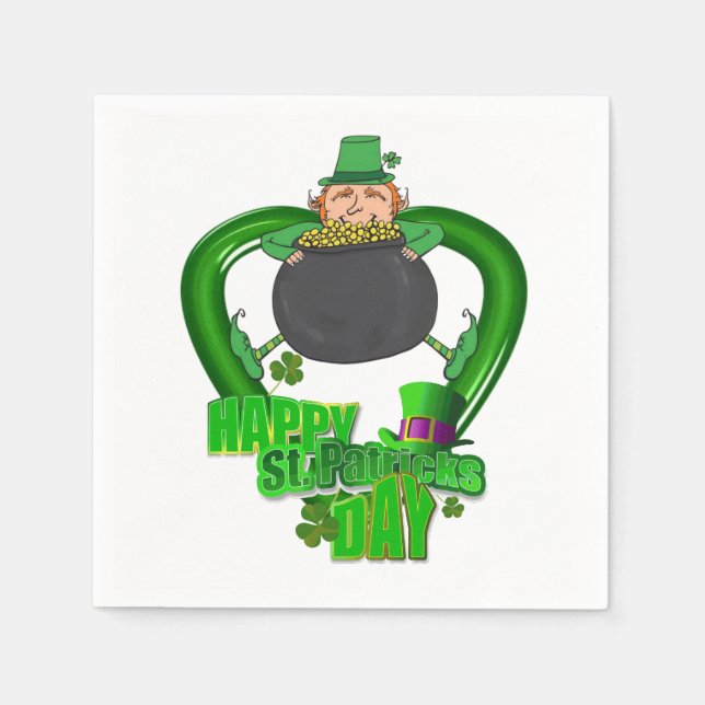 Serviette En Papier Papier Napkins St. Patrick's Day (Devant)