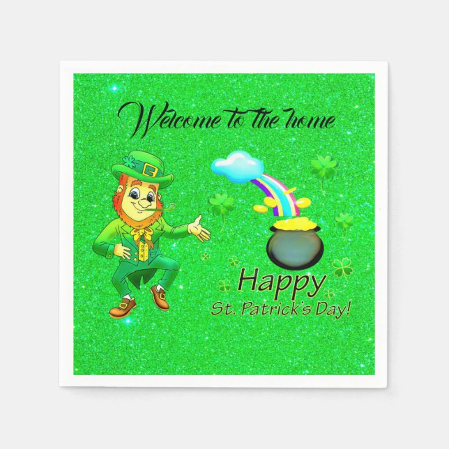 Serviette En Papier Papier Napkins St. Patrick's Day (Devant)