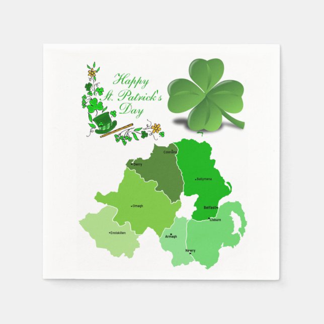Serviette En Papier Papier Napkins St. Patrick's Day (Devant)