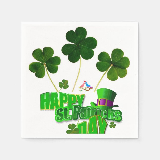 Serviette En Papier Papier Napkins St. Patrick's Day (Devant)