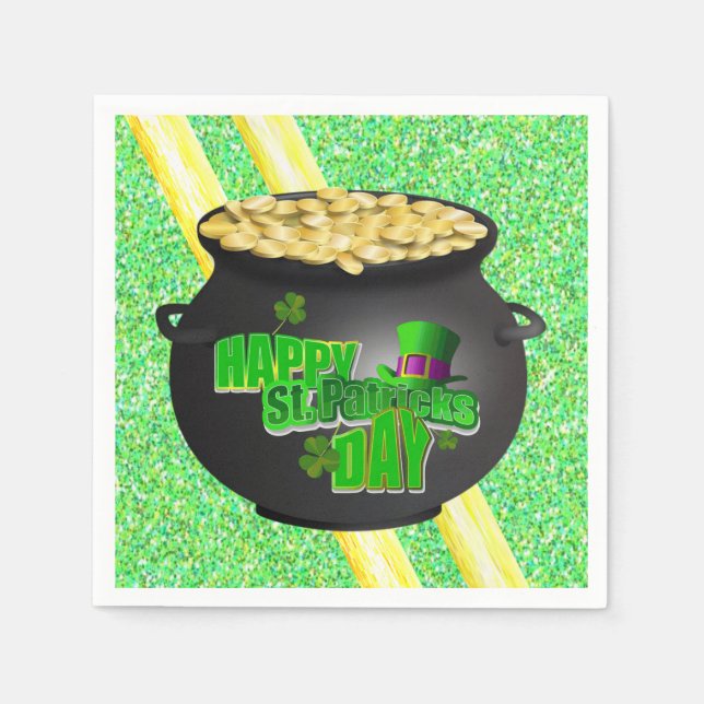Serviette En Papier Papier Napkins St. Patrick's Day (Devant)