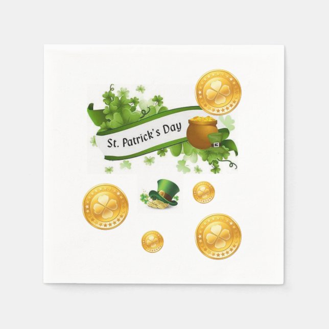 Serviette En Papier Papier Napkins St. Patrick's Day (Devant)