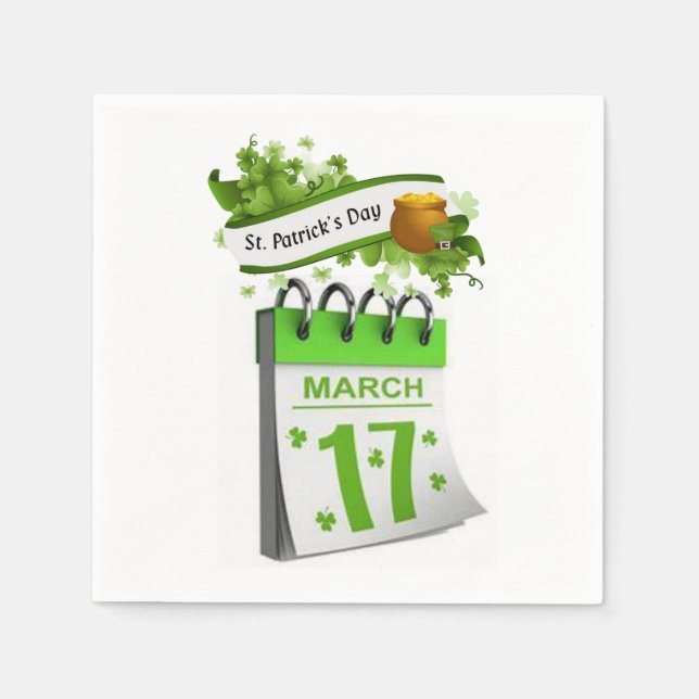 Serviette En Papier Papier Napkins St. Patrick's Day (Devant)