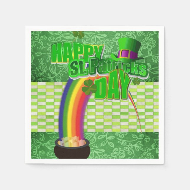 Serviette En Papier Papier Napkins St. Patrick's Day (Devant)