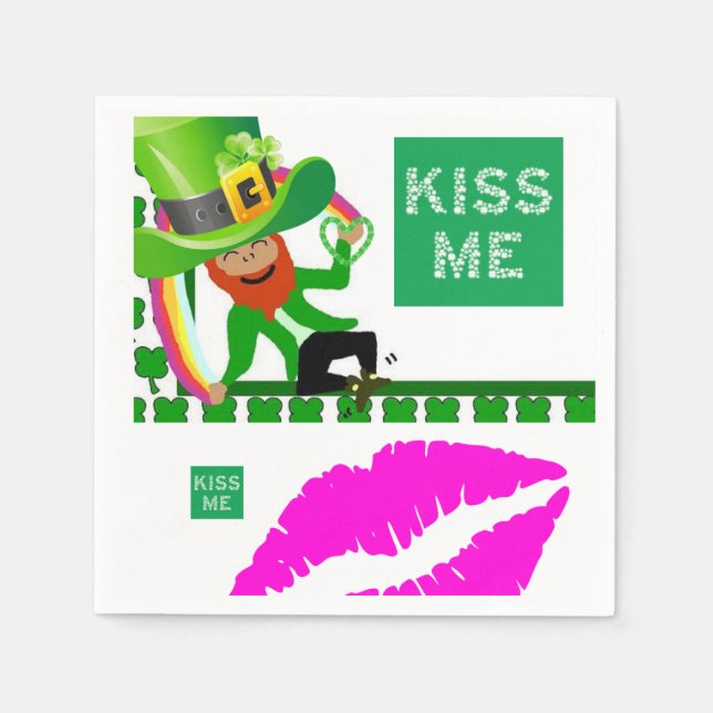 Serviette En Papier Papier Napkins St. Patrick's Day (Devant)