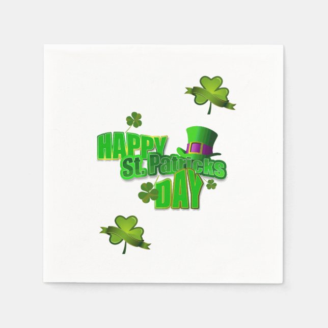 Serviette En Papier Papier Napkins St. Patrick's Day (Devant)