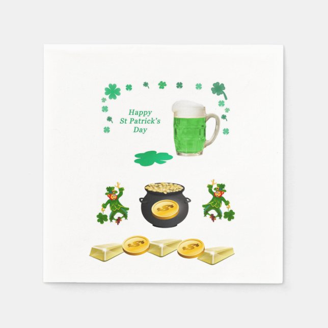 Serviette En Papier Papier Napkins St. Patrick's Day (Devant)
