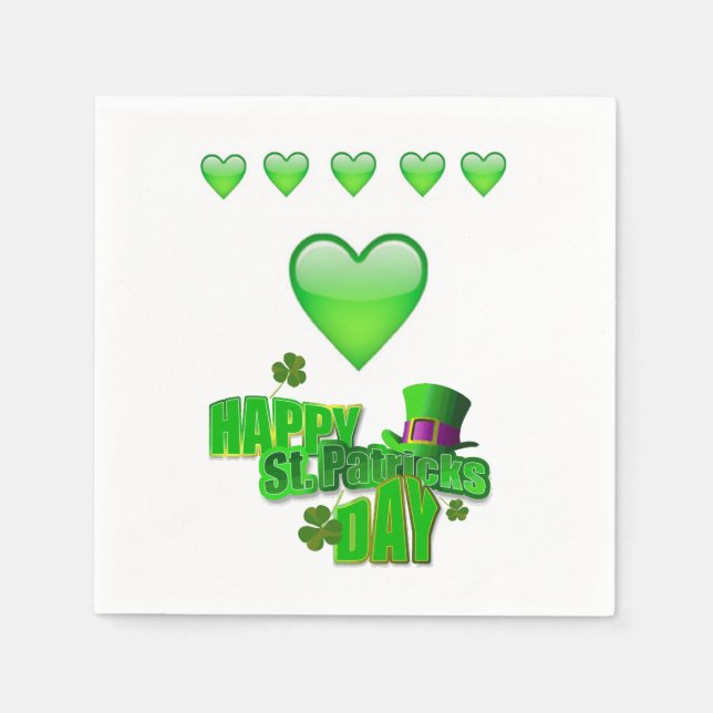 Serviette En Papier Papier Napkins St. Patrick's Day (Devant)