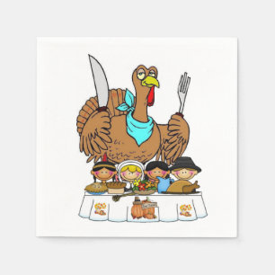 Serviette En Papier Papier Napkins Thanksgiving
