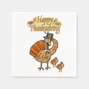 Serviette En Papier Papier Napkins Thanksgiving