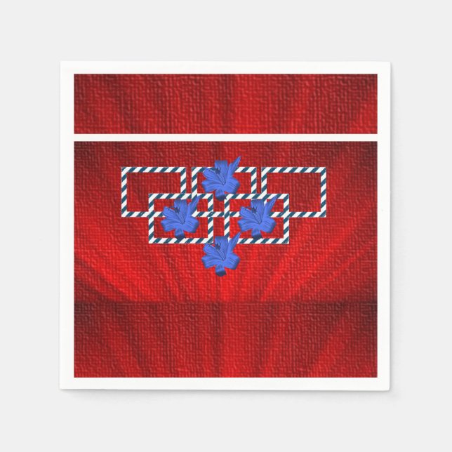 Serviette En Papier Papier Naples Floral (Devant)