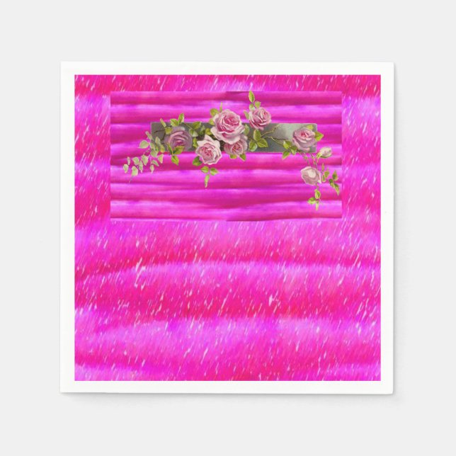 Serviette En Papier Papier Naples Floral (Devant)