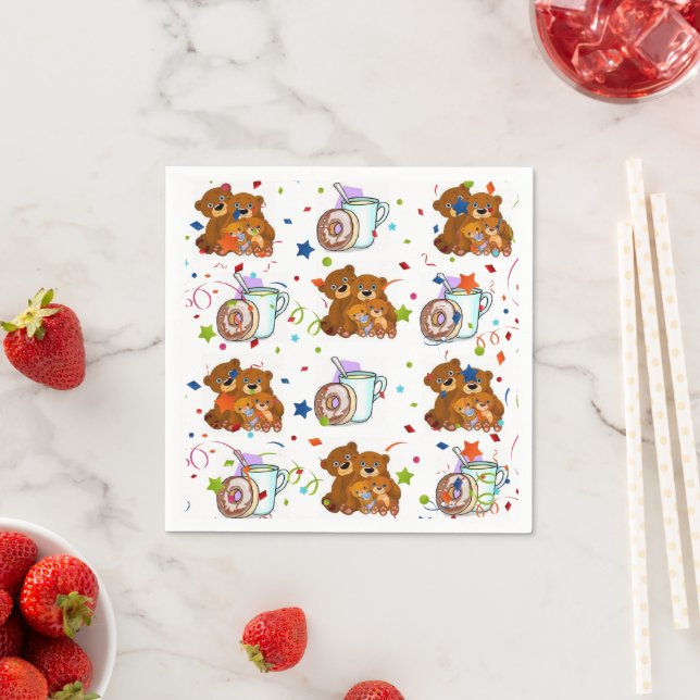Serviette En Papier Papier, Nounours (En situation)