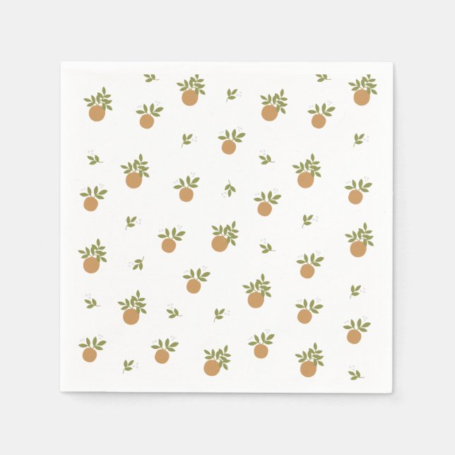 Serviette En Papier Papier orange Little Cutie Napkin (Devant)