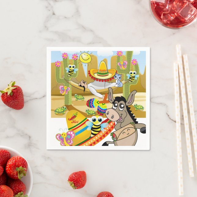 Serviette En Papier Papier, Papier à mouche à âne, Homme Mexicain (En situation)