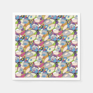 Serviette En Papier Papier Pastel Abstrait Napkin