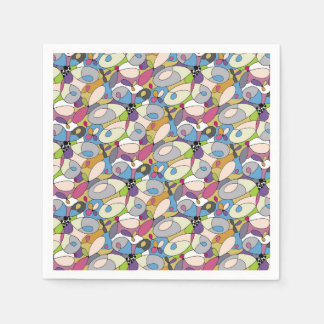 Serviette En Papier Papier Pastel Abstrait Napkin