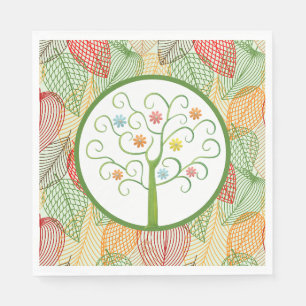Serviette En Papier Papier pastel d'automne