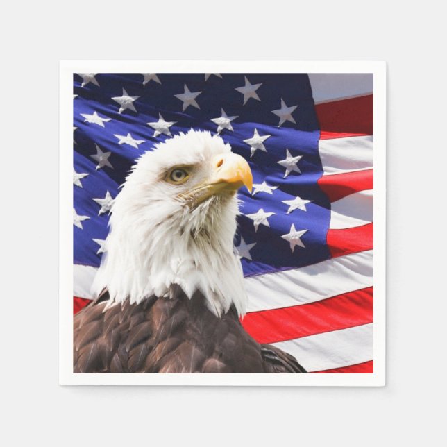 Serviette En Papier Papier patriotique Napkin (Devant)