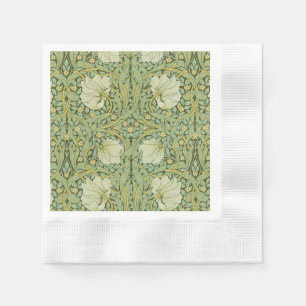 Serviette En Papier Papier peint floral bleu Pimpernel de William Morr