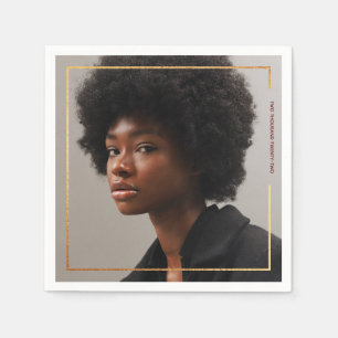 Serviette En Papier Papier Peinture Bordure Or Moderne simple Napkin