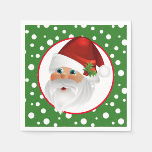 Serviette En Papier Papier Père Noël de Noël