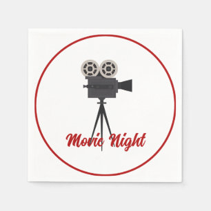 Serviette En Papier Papier personnalisé de la caméra vidéo rétro