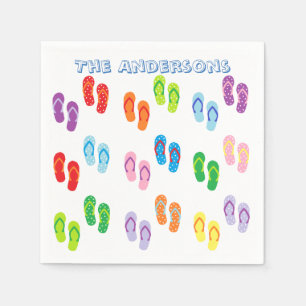 Serviette En Papier Papier personnalisé "Flip Flops"