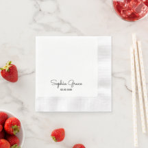 Papier Personnalisé Nom Minimaliste